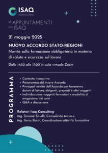 Webinar Nuovo Accordo Stato-Regioni sulla Formazione